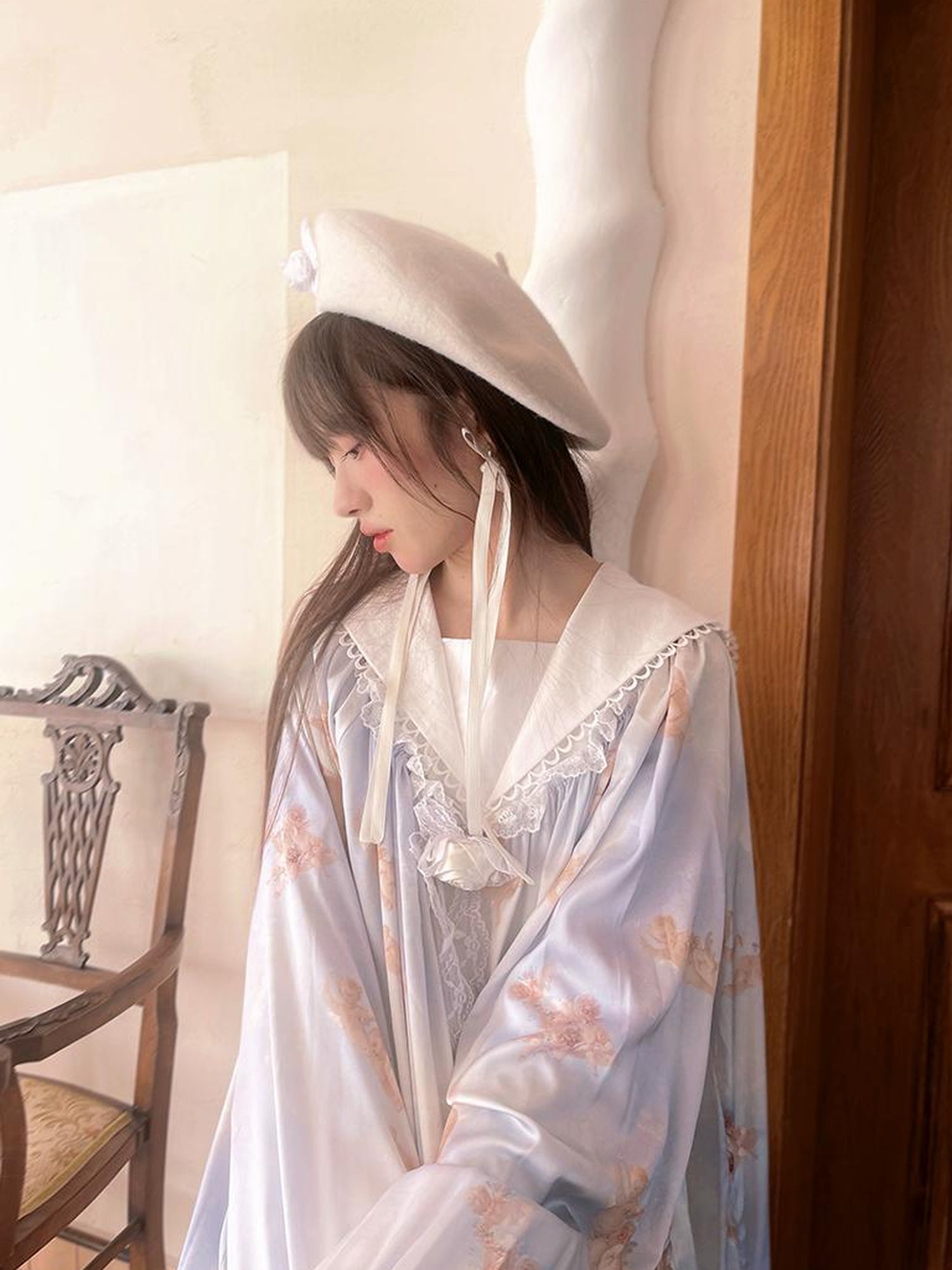 Daytoday Daytoday Print Angel Garden Long Sleeve Dress