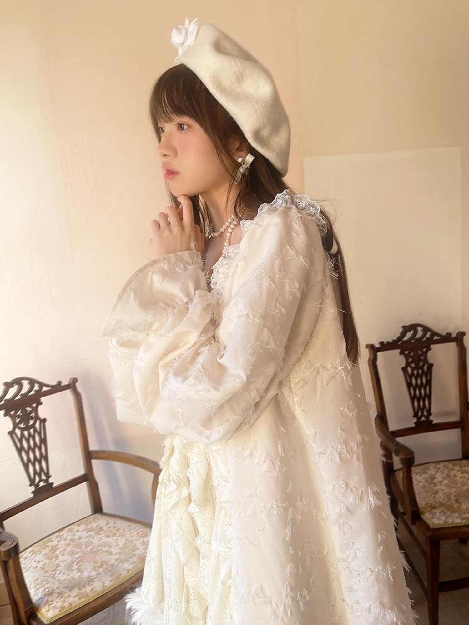 Daytoday Daytoday Print Angel Garden Long Sleeve Dress