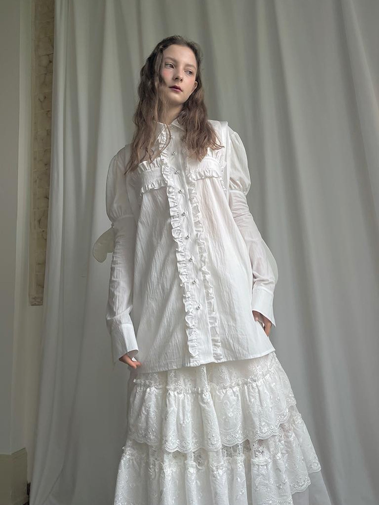 Daytoday Detachable Wing Sleeve Long Cross Shirt