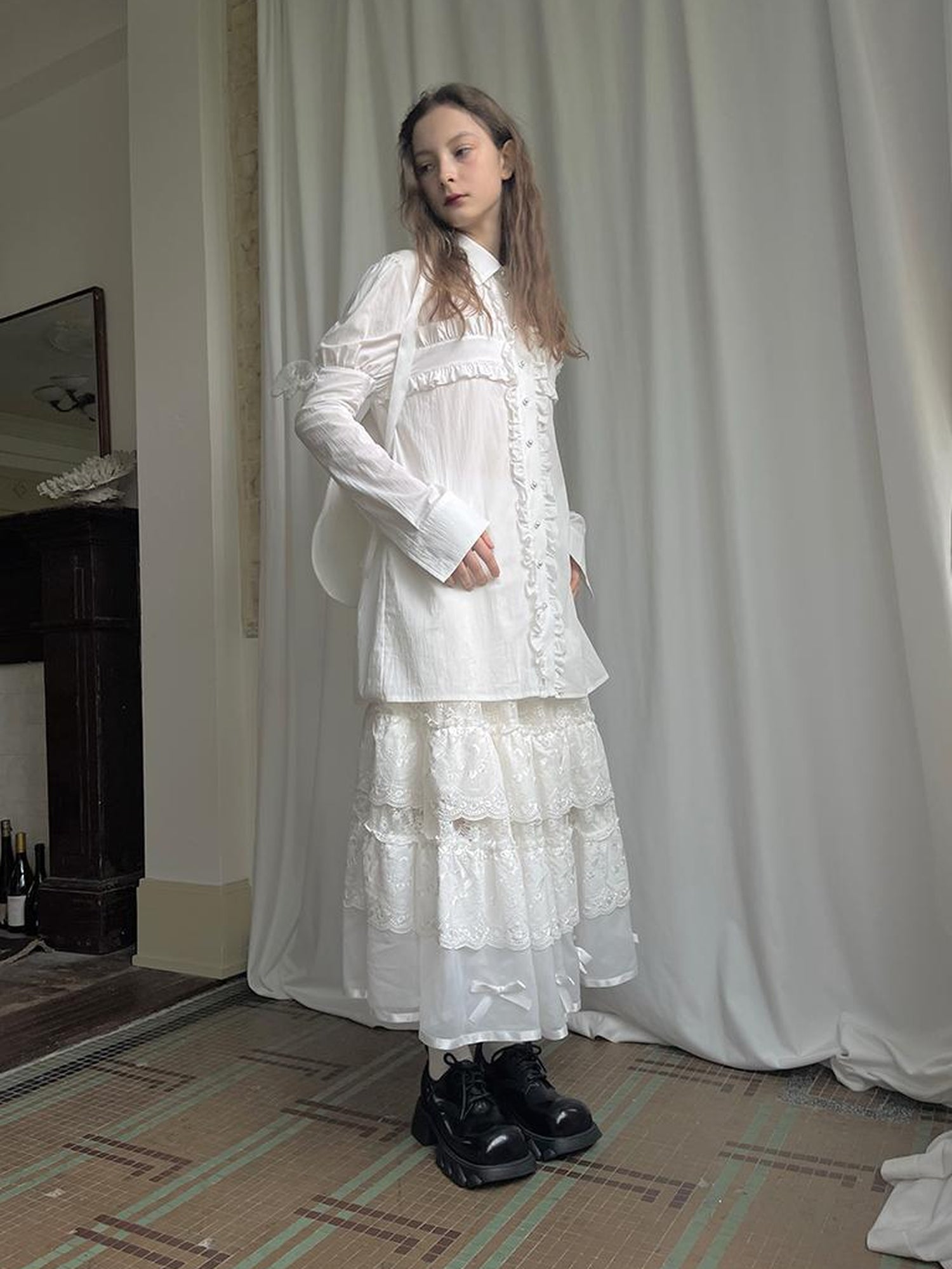 Daytoday Detachable Wing Sleeve Long Cross Shirt