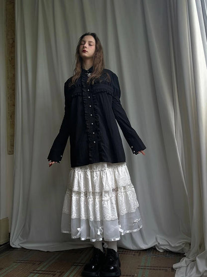 Detachable Wing Sleeve Long Cross Shirt