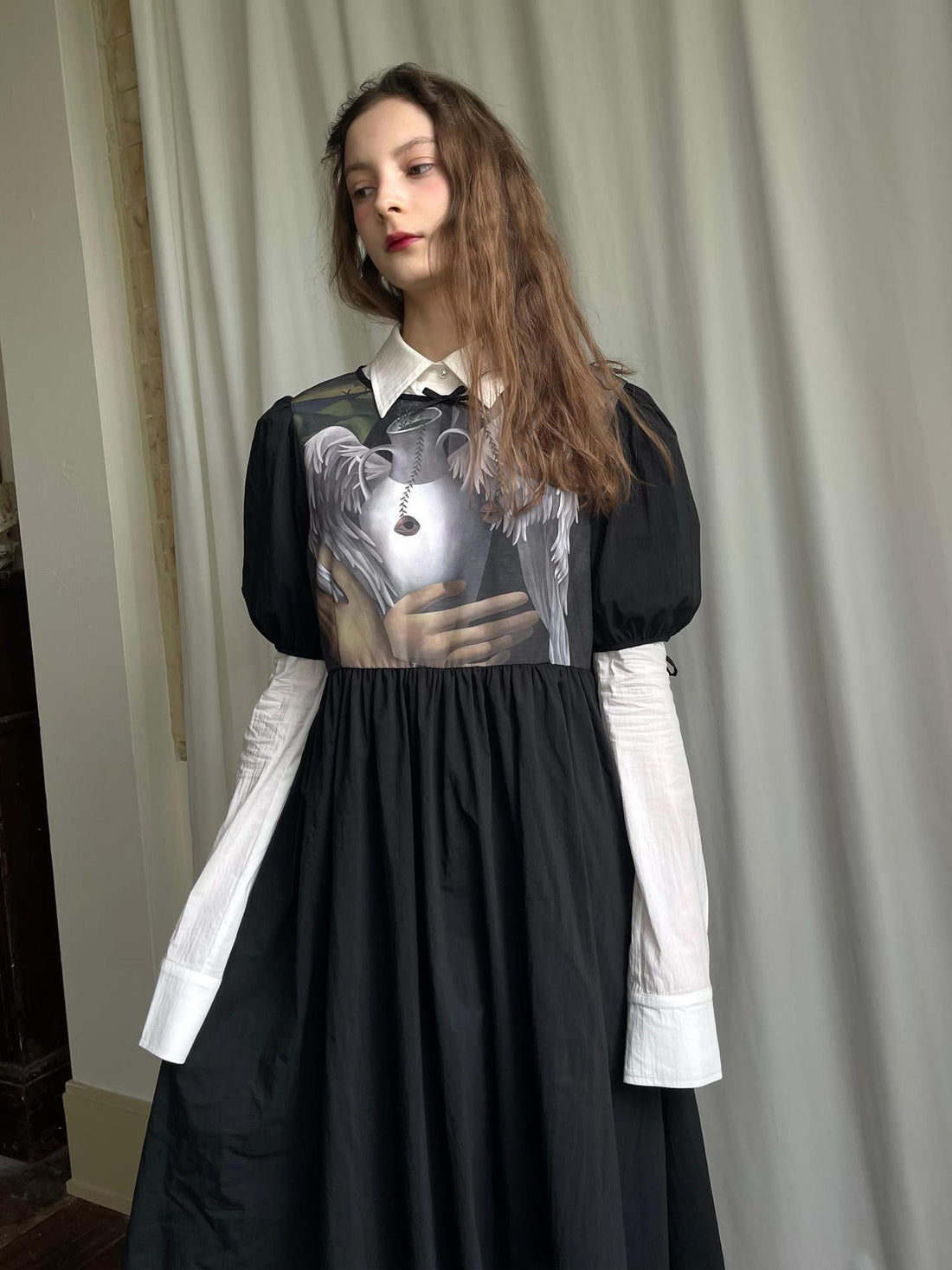 Daytoday Detachable Wing Sleeve Long Cross Shirt