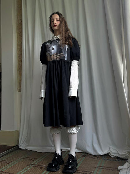 Daytoday Detachable Wing Sleeve Long Cross Shirt