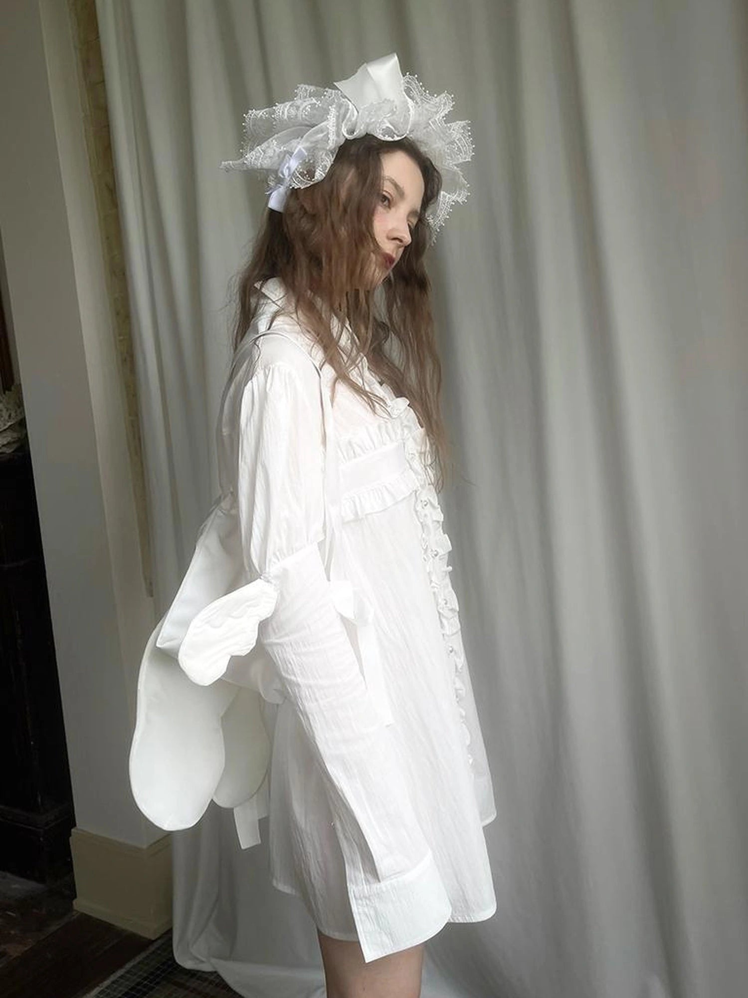 Detachable Wing Sleeve Long Cross Shirt