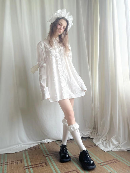 Detachable Wing Sleeve Long Cross Shirt