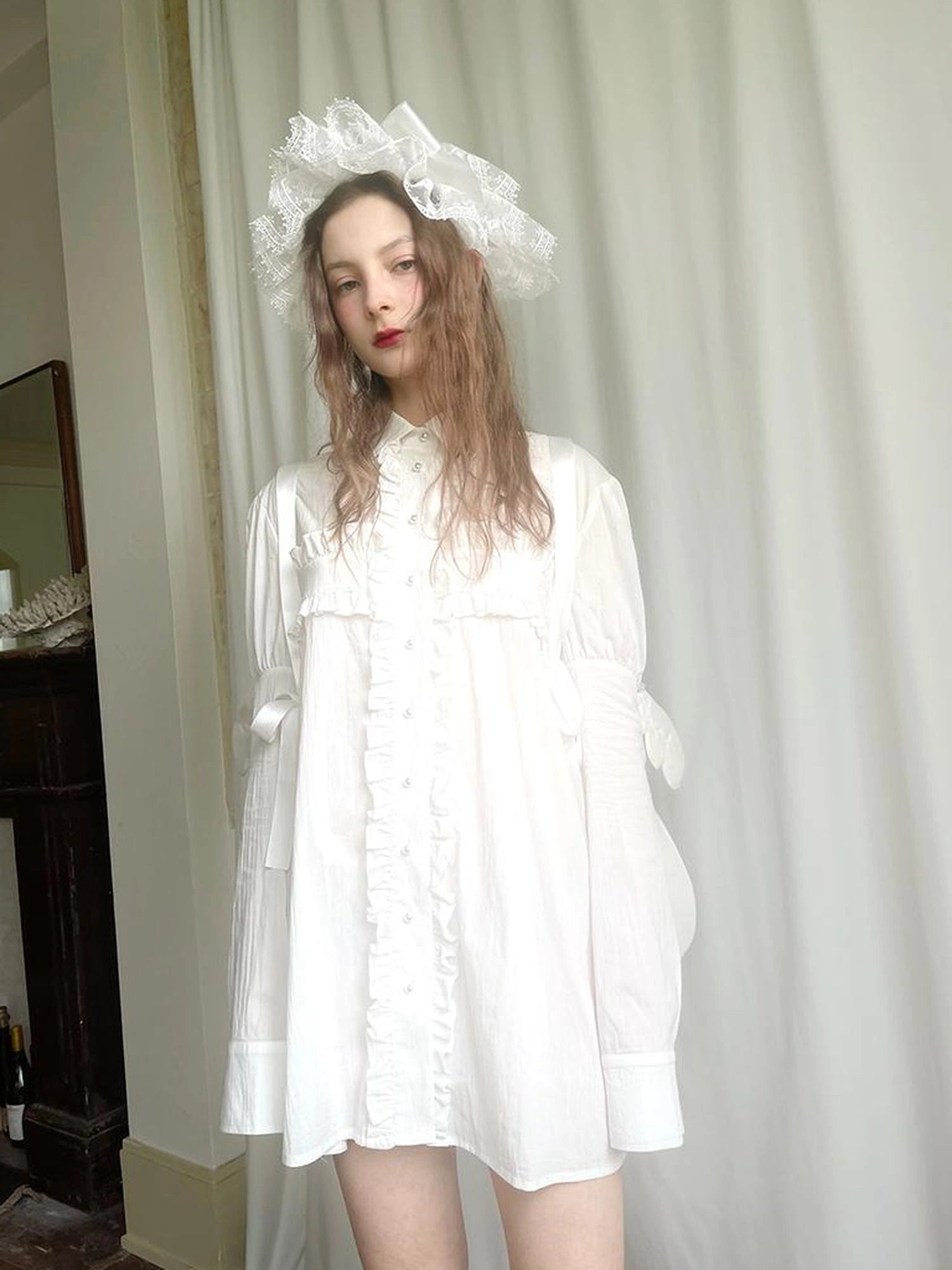 Detachable Wing Sleeve Long Cross Shirt