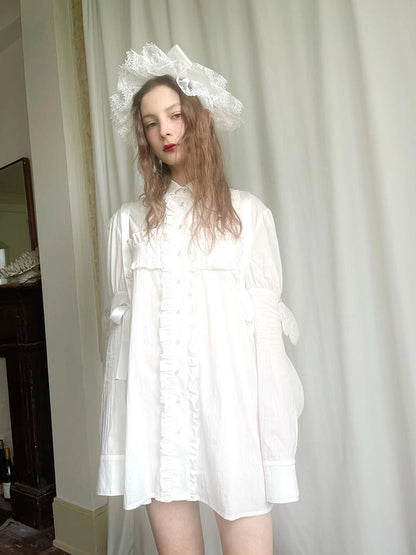 Detachable Wing Sleeve Long Cross Shirt