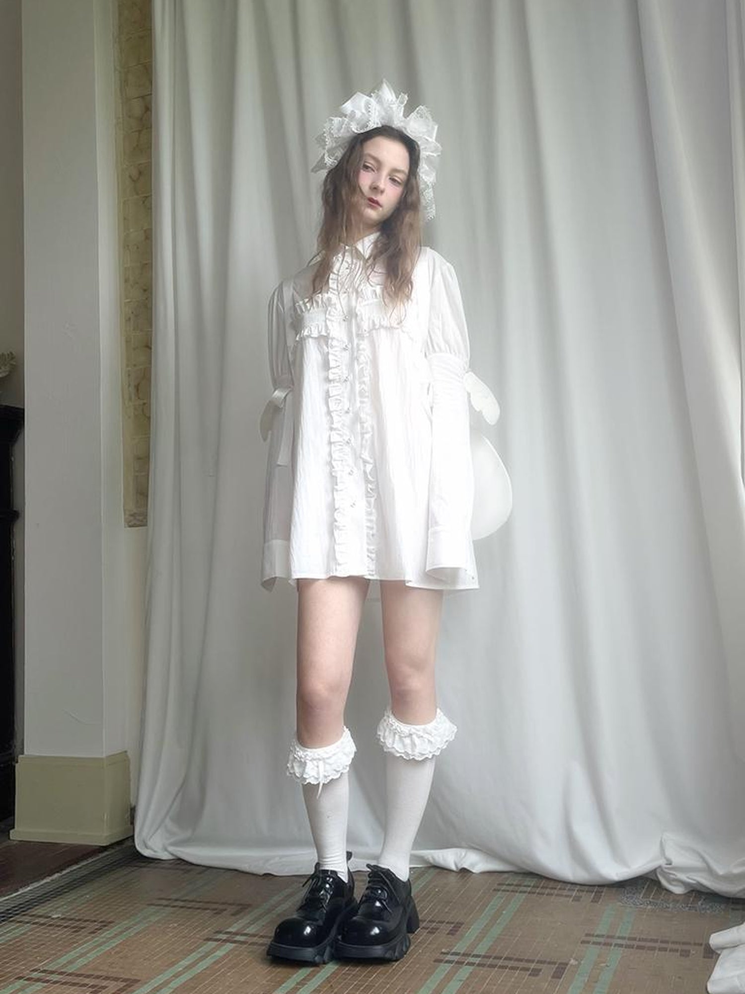 Daytoday Detachable Wing Sleeve Long Cross Shirt