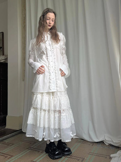 Detachable Wing Sleeve Long Cross Shirt