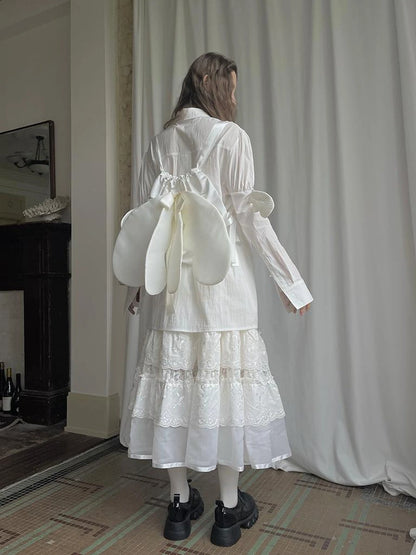 Detachable Wing Sleeve Long Cross Shirt