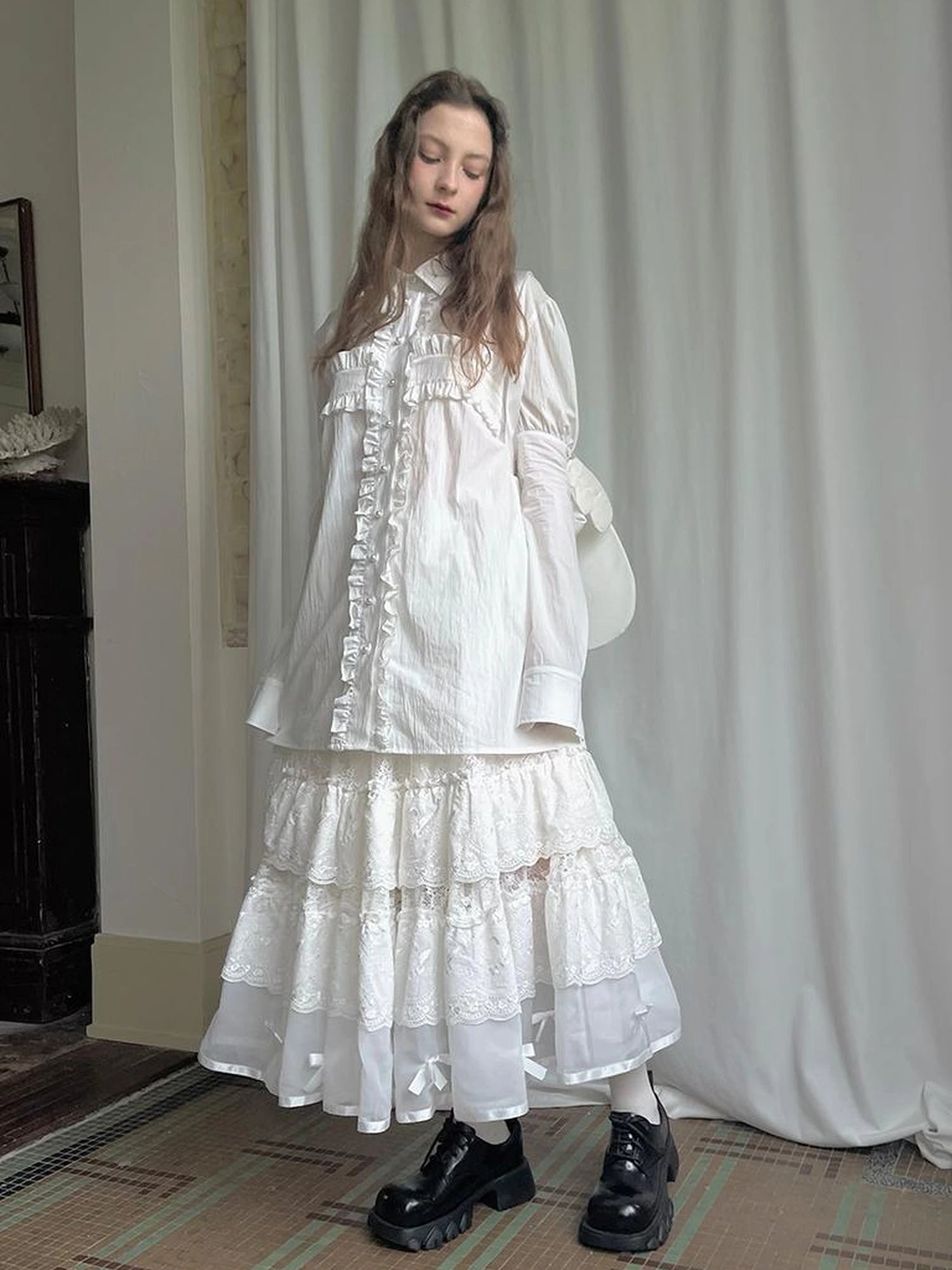 Detachable Wing Sleeve Long Cross Shirt