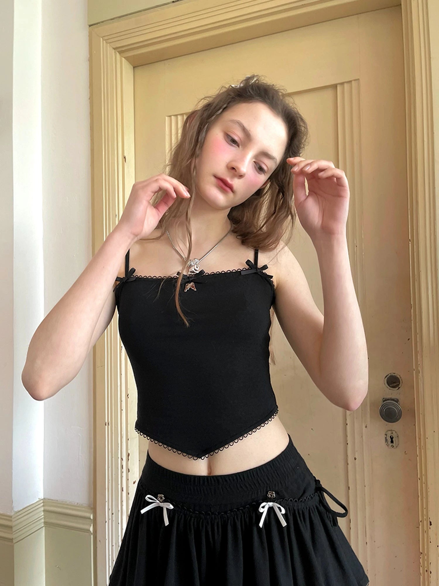 Detachable Wings Bear Print Cami Top