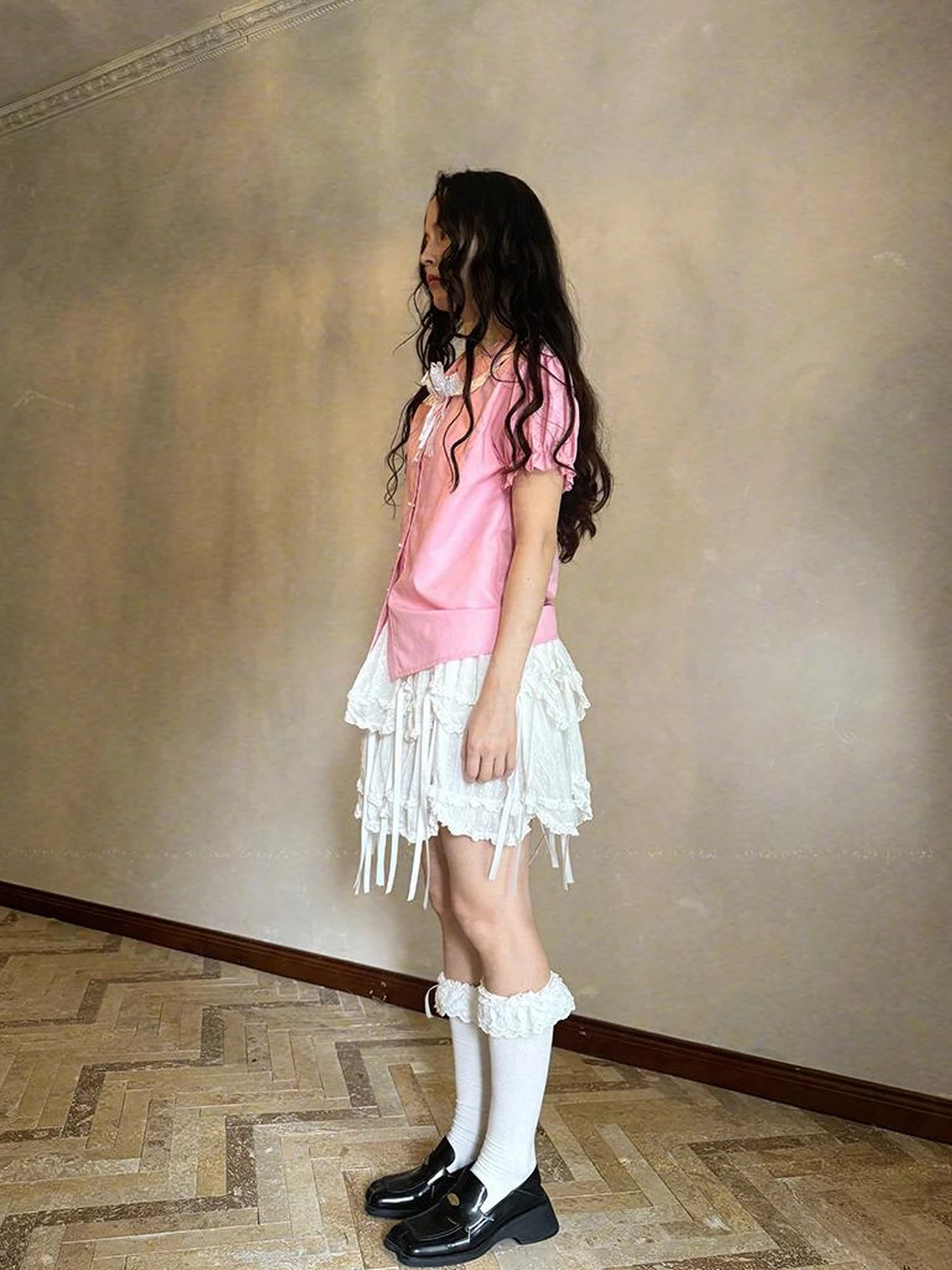 Fairy Tale Bubble Sleeve Cotton Shirt