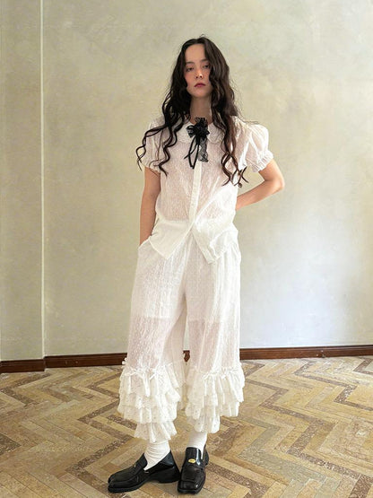 Daytoday Fairy Tale Bubble Sleeve Cotton Shirt