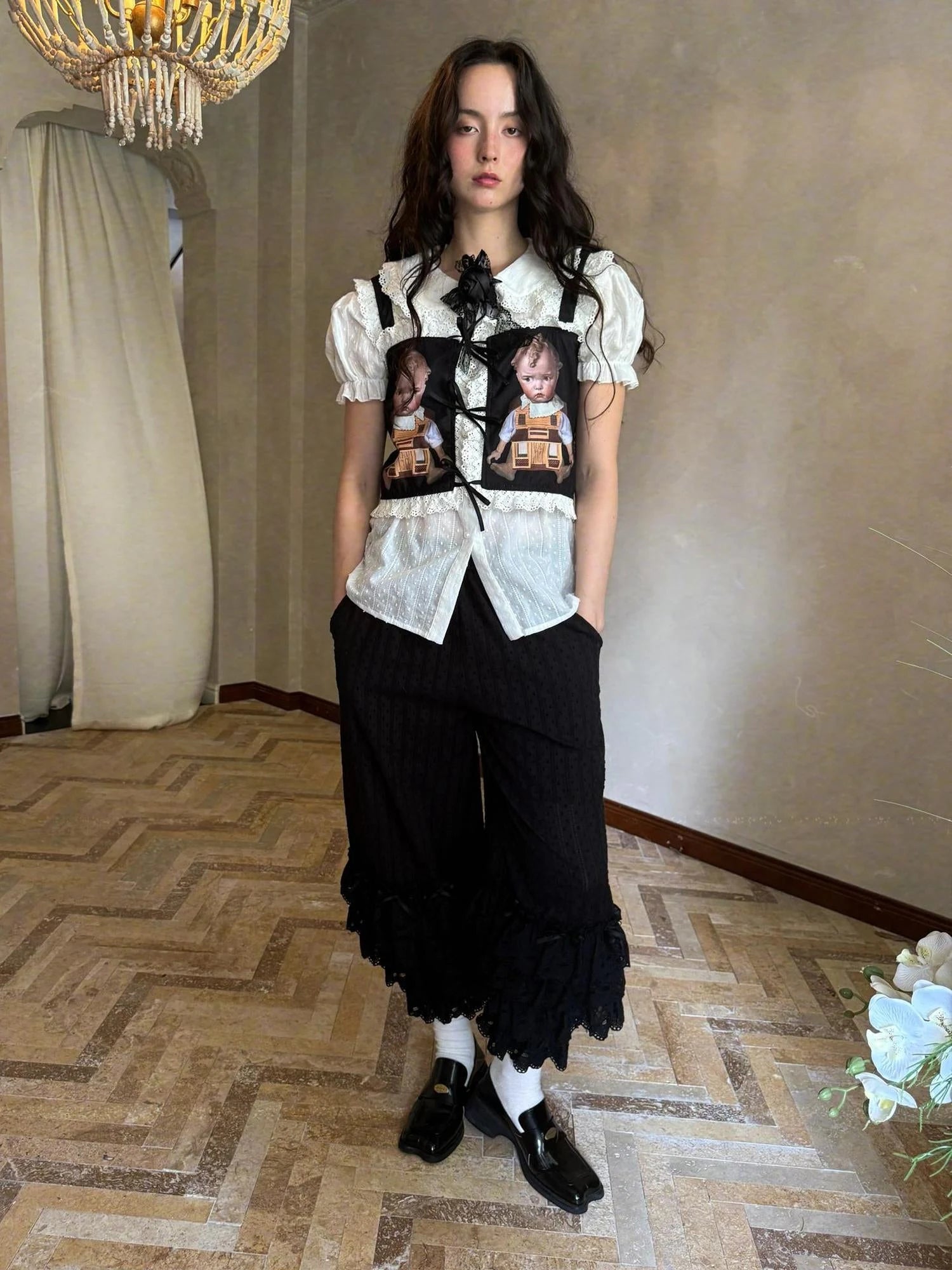 Fairy Tale Bubble Sleeve Cotton Shirt