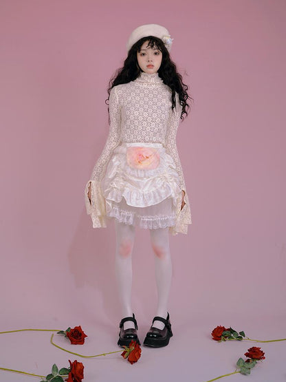 Daytoday Floral Bloom Tulle Layered Mini Skirt Set