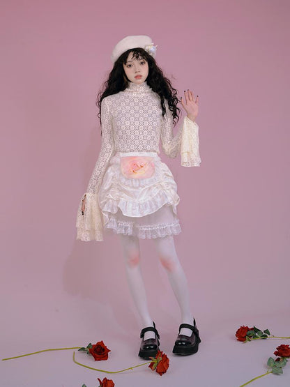 Daytoday Floral Bloom Tulle Layered Mini Skirt Set