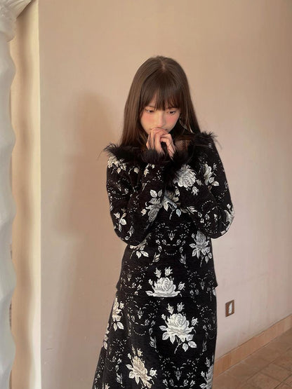Daytoday Floral Embroidered Lace Qipao Blouse