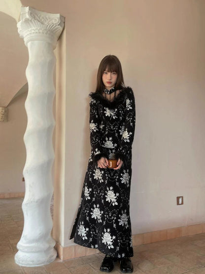 Floral Embroidered Lace Qipao Blouse