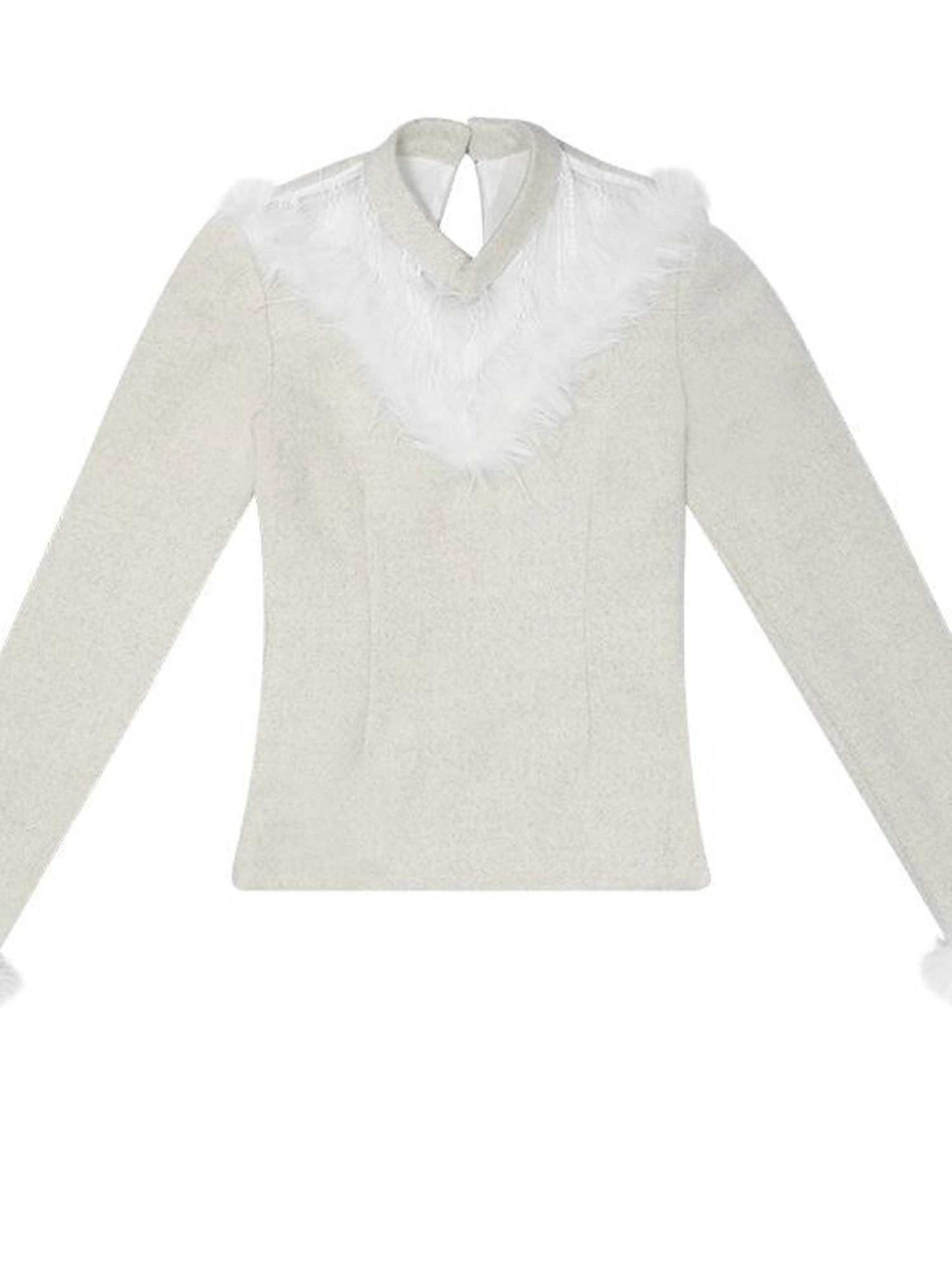 Floral Embroidered Lace Qipao Blouse