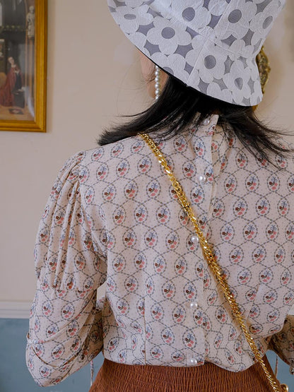 Daytoday Floral Pearl Checkered Bucket Hat