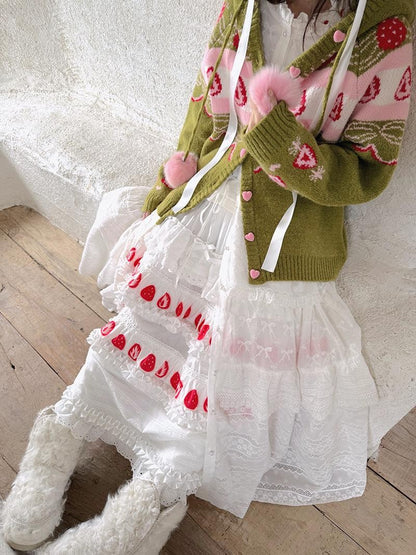 Daytoday Hooded Fair Isle Fruit Jacquard Women&