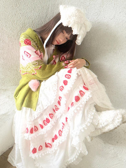 Daytoday Hooded Fair Isle Fruit Jacquard Women&