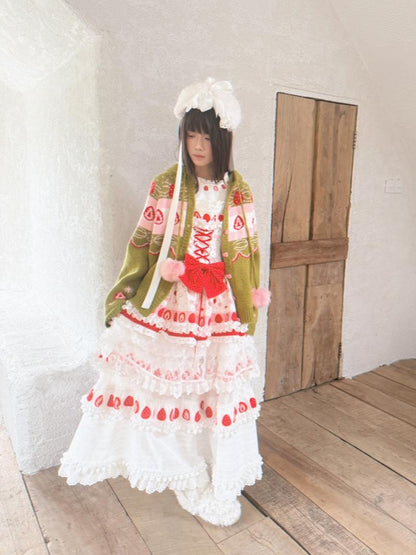 Daytoday Hooded Fair Isle Fruit Jacquard Women&