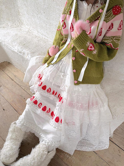 Daytoday Hooded Fair Isle Fruit Jacquard Women&