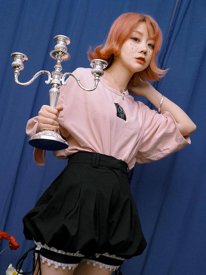 Lace Trim Bubble Shorts Day To Day Alchemy