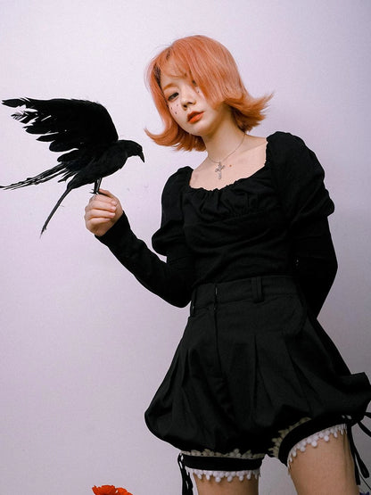 Lace Trim Bubble Shorts Day To Day Alchemy