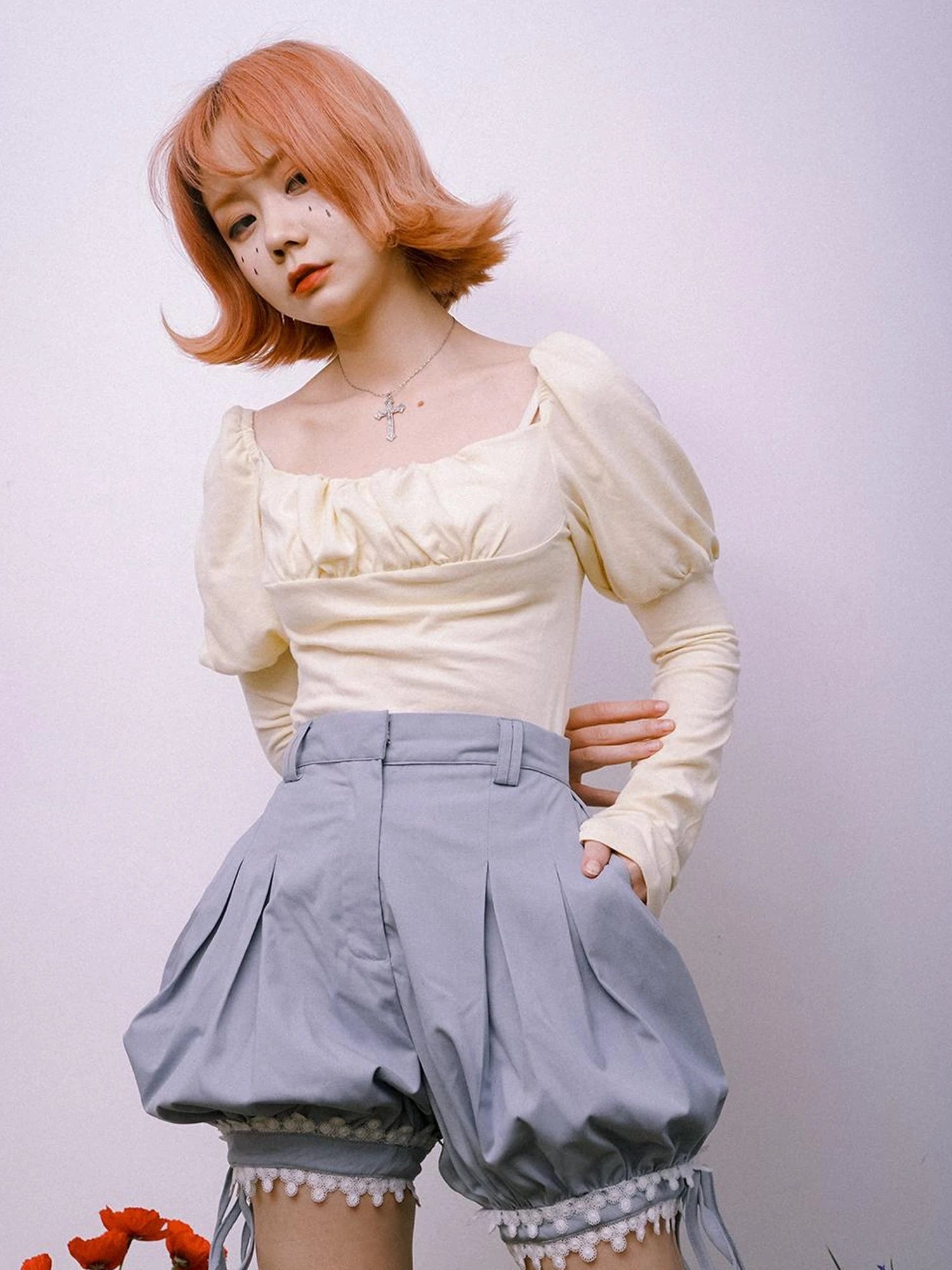 Lace Trim Bubble Shorts Day To Day Alchemy