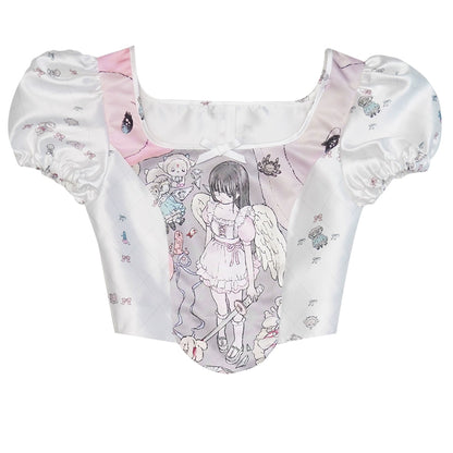 Daytoday_Milky_Hearts_Angel_Print_Bubble_Sleeve_Blouse_MISSTT