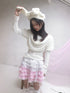 Daytoday_Pink_Gradient_Check_Lace_Layered_Cake_Ruffle_Women&