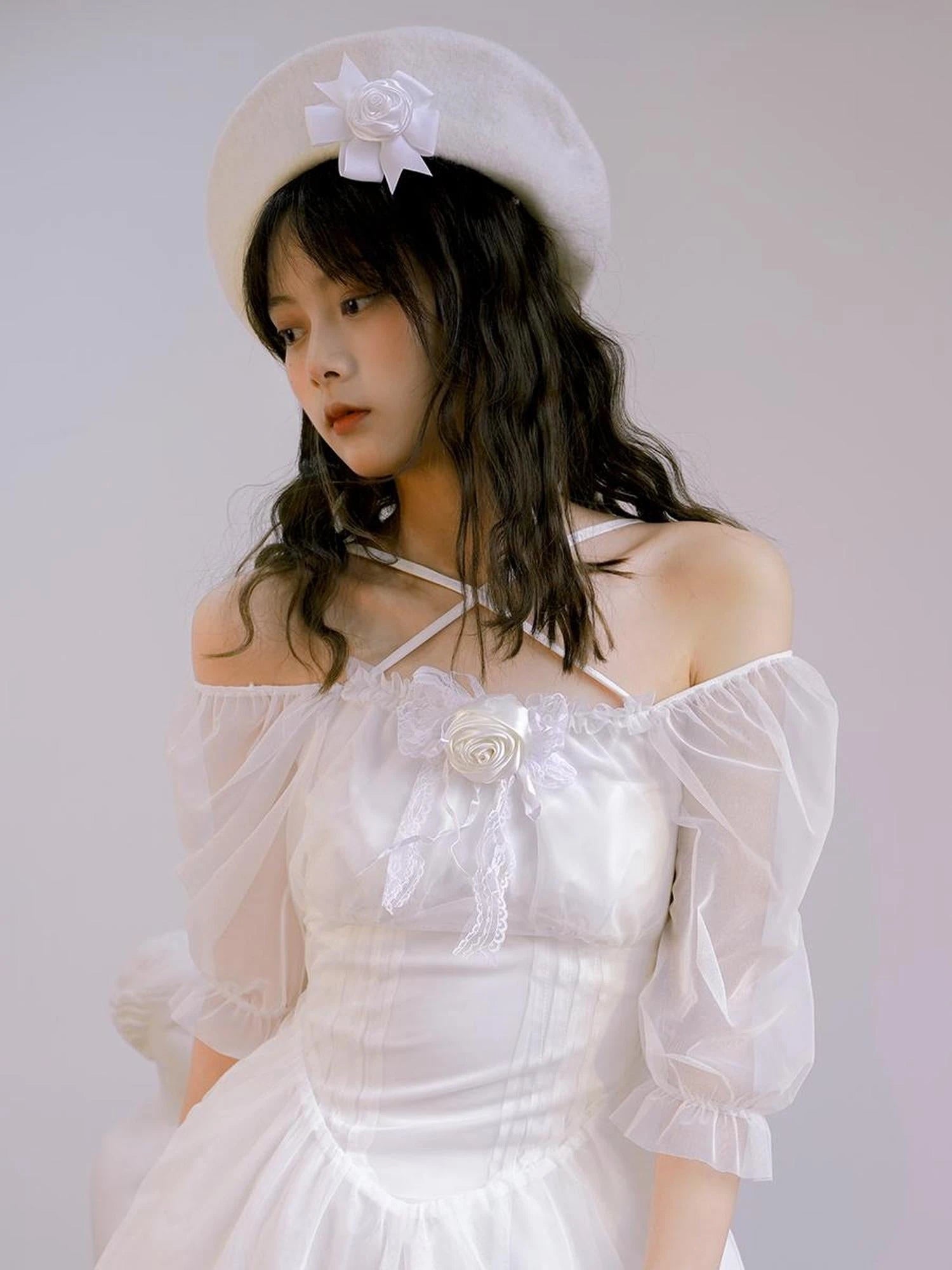 Roses Ribbons Artist Beret