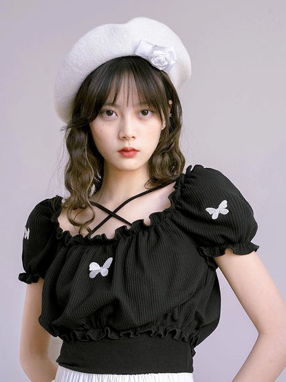 Roses Ribbons Artist Beret