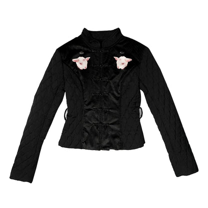 Daytoday_Sheep_Print_Floral_Qipao_Cotton_Coat_MISSTT