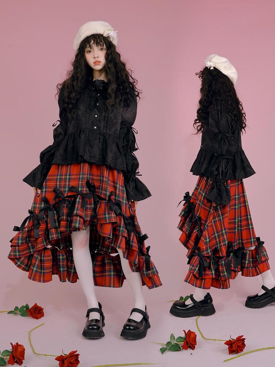 Daytoday Snow Country Bow Knot A Line Skirt