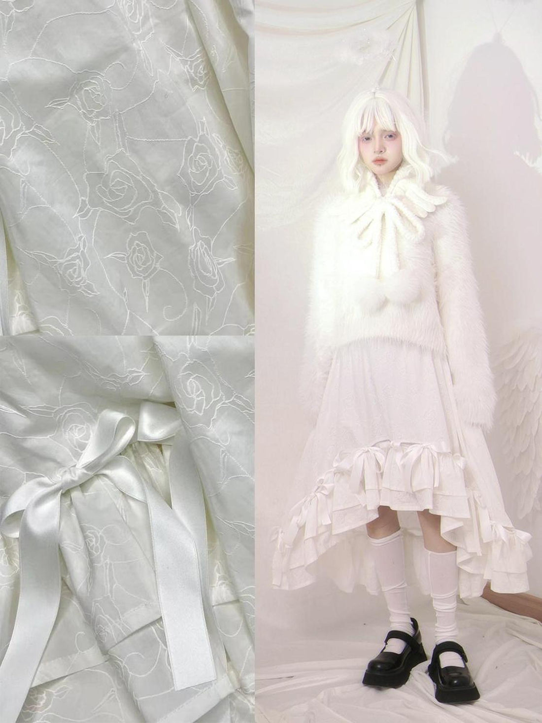 Daytoday Snow Country Bow Knot A Line Skirt