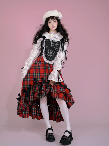 Daytoday Snow Country Bow Knot A Line Skirt
