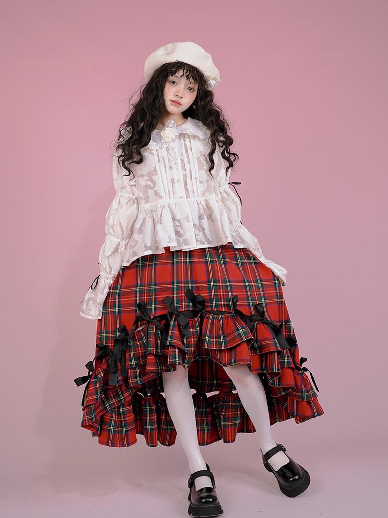 Daytoday Snow Country Bow Knot A Line Skirt