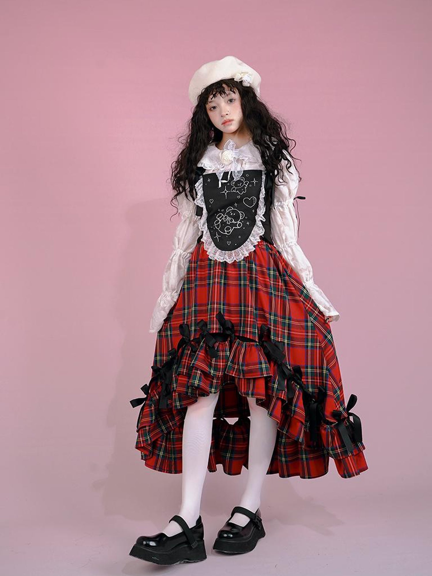 Daytoday Snow Country Bow Knot A Line Skirt