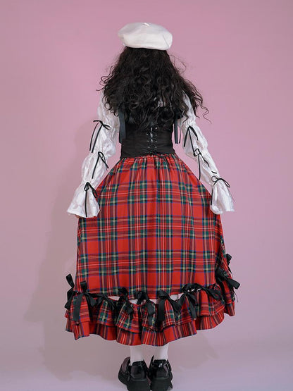 Daytoday Snow Country Bow Knot A Line Skirt