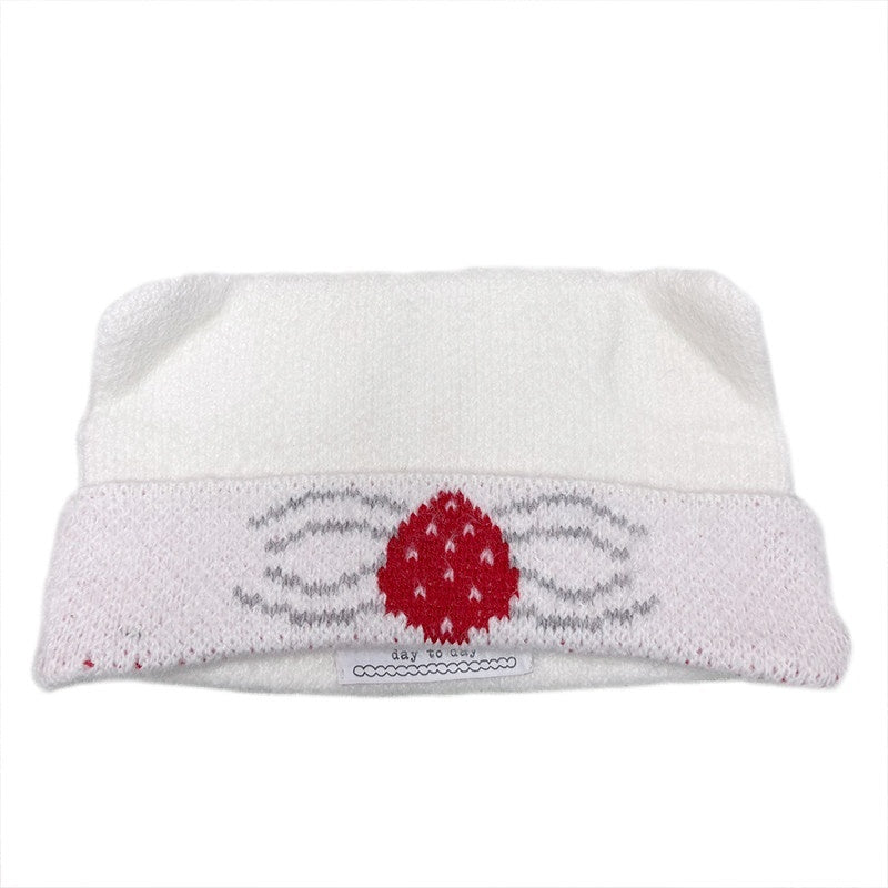Daytoday_Strawberry_Cake_Jacquard_Foldable_Cat_Ear_Knitted_Women&