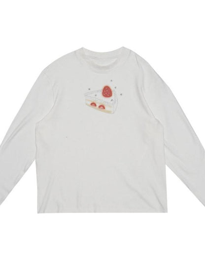 Daytoday Strawberry Cake Print Happy Birthday Cute Women&