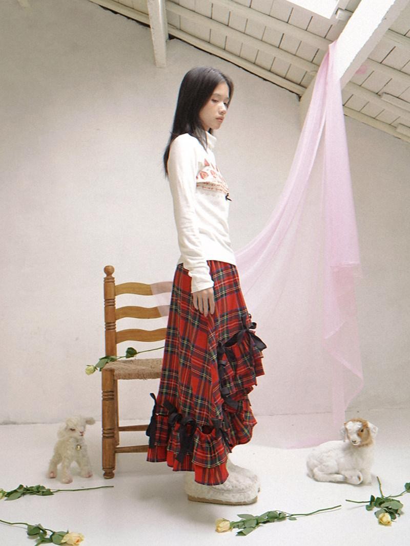 Daytoday Strawberry Cake Print High Neck Slim Fit Women&