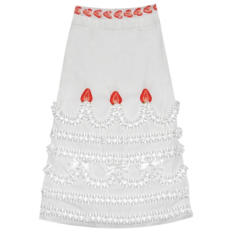 Daytoday_Strawberry_Print_3d_Embellishment_Side_Slit_Women&
