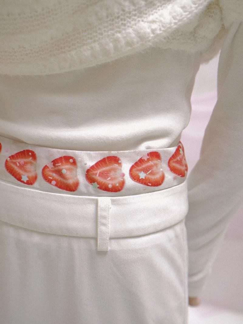 Daytoday Strawberry Print 3d Embellishment Side Slit Women&