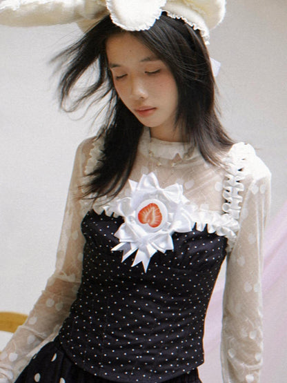 Daytoday Strawberry Rose Bow Original Design Women&