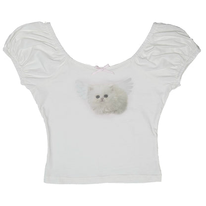 Daytoday_The_Cat_And_The_Angel_Cotton_Tee_V_Neck_T_Shirt_Long_Sleeve_MISSTT